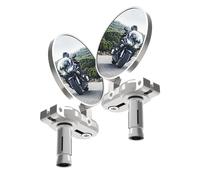 Oxford Bar End Mirrors Pair Silver OX578 Motorcycle Motorbike 7/8" 22.2mm