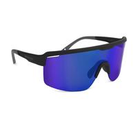 Oxford Pave Black Frame Blue or Green Frame Orange Mirror Lens Sunglasses - Blue