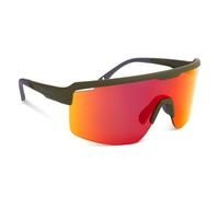 Oxford Pave Sunglasses SU005 | Sports Glasses with Green Frame Orange Mirror Lens, One Size