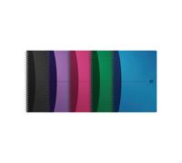 Oxford A4 Wirebound Polypropylene Cover Notebook Ruled 180 Pages Metallic Assorted Colours [Pack of 5]