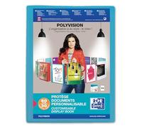 OXFORD Polyvision A4 60 Page/30 Pockets Polypropylene Cover - Blue