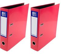 Oxford Premium A4 Lever Arch File, Pink Single Folder, Heavy Duty (Pack of 2)