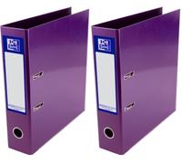Oxford Premium A4 Lever Arch File, Purple Single Folder, Heavy Duty (Pack of 2)