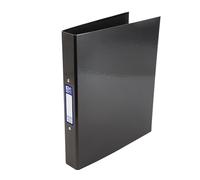 Oxford Premium A4 Ring Binder, Charcoal Black Single Folder, 25mm Capacity
