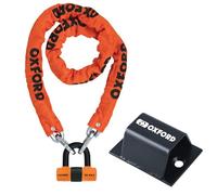 Oxford PRODUCTS 302LK145 HD Chain Lock 1.5M Orange + Brute Force Motorcycle Ground Anchor