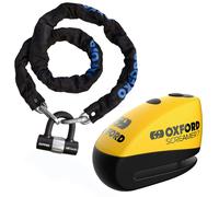 Oxford Products Heavy Duty Chain Lock 3.0 & Oxford Screamer 7 Alarm Disc Lock