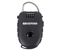 Oxford Products LK100 4-Digit Combination Lock with 75cm Retractable Cable, Black, One Size