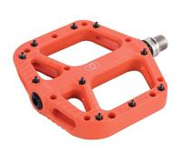 Oxford Products Mountain Bike Pedals Loam 20 Nylon Flat Pedals. Chromoly 9/16" axle. Sealed Bearings. Orange
