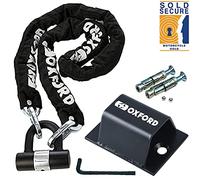 Oxford Products OF157 1m Heavy Duty Chain Lock + Brute Force Motorcycle Ground Anchor