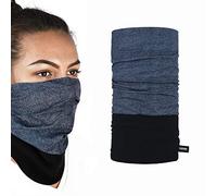 Oxford Products Unisex's Herringbone Polar Fleece Snug Face Covering Head/Neck Loop, Black/Grey, One Size