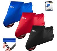 Oxford Protex Stretch Indoor Premium Stretch-Fit Motorbike Cover Black/Red/Blue