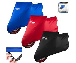 Oxford Protex Stretch Indoor Premium Stretch-Fit Motorbike Cover Black/Red/Blue