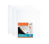 Oxford Punched Pocket Polypropylene Landscape A3 Clear 4x25 (100 Pack)