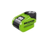Oxford Quartz XA10 Alarm Disc Lock LK908 | High Security Motorcycle & Scooter 110dB Rechargeable Disc Brake Lock, Green