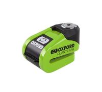 Oxford Quartz XA6 Alarm Disc Lock LK904 | High Security Motorcycle & Scooter 110dB Rechargeable Disc Brake Lock, Green
