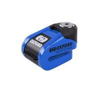 Oxford Quartz XA6 Alarm Disc Lock LK906 | High Security Motorcycle & Scooter 110dB Rechargeable Disc Brake Lock, Blue
