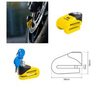 Oxford Quartz XD6 Disc Lock Yellow/Black Scooter Motorcycle Disk Lock