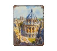 Oxford Radcliffe Camera Bodleian Library University City Architecture England Travel of Wall Decor Art Metal Tin Poster Modern Home Decor Art Home Bar Shop Decorations Vintage Sign 40x30cm