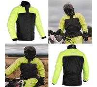 Oxford Rainseal Motorcycle Weather Protection Waterproof Over Jacket Black Fluo