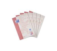 Oxford Recycling school pad A4 squared with margin left and right, line style 28, 50 sheets, pack of 5