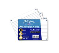 Oxford Revision Cards, Flash Cards, Ruled, A6, White, 200 Flash Cards