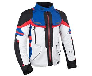 Oxford Rockland Men's Motorcycle Jacket, Arctic Black Red, 5XL