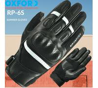 Oxford Rider Equipment Motorcycle Gloves RP-6S Short Sports Leather Summer Mesh Black/Red/Yellow