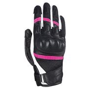 Oxford RP-6S Women's Leather/Mesh Sports Motorcycle Glove, Black/White/Pink, S