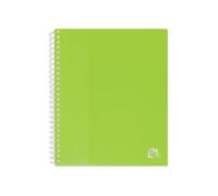 OXFORD A5 Spiral Student Folder 80 Views / 40 Pockets Polypropylene Cover Lime Green