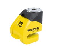 Oxford Scoot XD5 Motorcycle Scooter Disc Lock 5mm Pin Strong Alloy Yellow New
