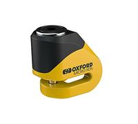 Oxford Scoot XD5 Scooter Brake Disc Lock 5mm Pin Vespa Motorcycle Black Yellow Free Reminder Cable (Yellow)