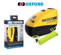 Oxford Screamer 7 Motorcycle Disc Lock Alarm 7mm Motorbike Scooter with DLR