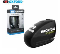 OXFORD SCREAMER7 Black Motorcycle Alarm Disc Lock Motorbike Scooter Security