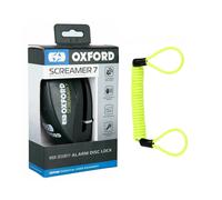 Oxford Screamer7 Motorcycle Motorbike Alarm Disc Lock Free Reminder Cable Gift