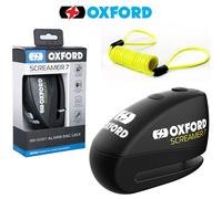 Oxford Screamer7 Motorcycle Motorbike Security Alarm Disc Lock Black with DLR