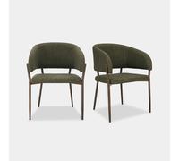 Oxford Set of 2 Mid-Century Dining Chairs - Green