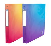 Oxford Set of 2 School Life Fusion Binders A4 XLSpine 40 mm 4 Round Rings Polypropylene Cover Mystic Blue and Sunset Glow