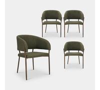 Oxford Set of 4 Mid-Century Dining Chairs - Green