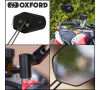 Oxford Shard Stem Motorcycle Motorbike Mirror Pro E-Marker Black