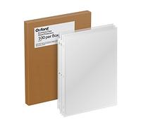 Oxford Sheet Protectors, Clear Finish, Top Load, Letter Size Plastic Sleeves, Reinforced 3 Hole Punch for Binders, Sheets for 3 Ring Binder, 100 per Box (33267)