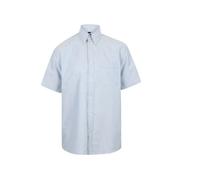 Henbury Classic Oxford Shirt Men Short Sleeve Wrinkle Resistant Durable Workwear