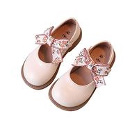 Oxford Shoes Girls Dress Shoes Cute Bow Shoes Satin Ankle Tie Flower Girls for Wedding Sparkly Birthday Party Or School Daily Dress Up Size UK 8.5 1_White