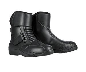 Oxford Short Delta Rainseal Waterproof Motorcycle Leather Touring Boots - Black