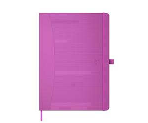 Oxford Signature A5 Hardback Cover Casebound Journal Notebook Ruled 160 Pages, Dark Pink, Scribzee Compatible