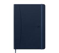 Oxford Signature A5 Squared Notebook 160 Pages Hardcover with Faux Leather Blue 1 Piece