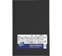 Oxford Sketch Book A6 Hardcover Case Stitched 96 Sheets 100 g Black Pack of 5