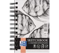 Oxford Sketch Pad A6 Hard Cover with Spiral Bound 160 Pages 100 g Paper Black Pack of 1