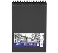 Oxford Sketchbook A4 50 Sheets 100 g Double Spiral Hard Cover Black