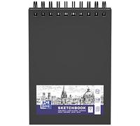Oxford Sketchbook A5 50 Sheets 100 g Double Spiral Hard Cover Black
