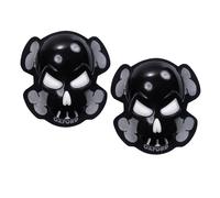 Oxford Rider Equipment Motorcycle Knee Sliders - Skull - Black